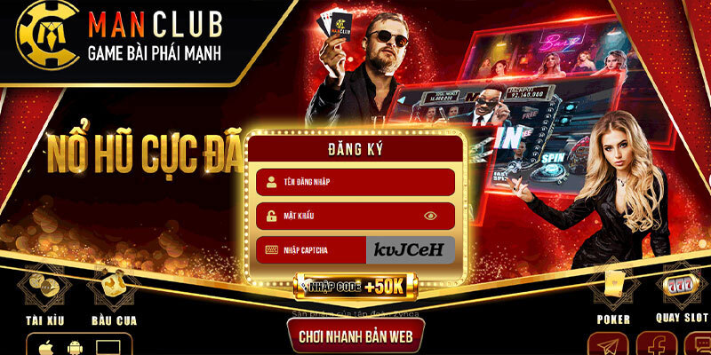 Đăng ký trở thanh hội viên của sân chơi ManClub